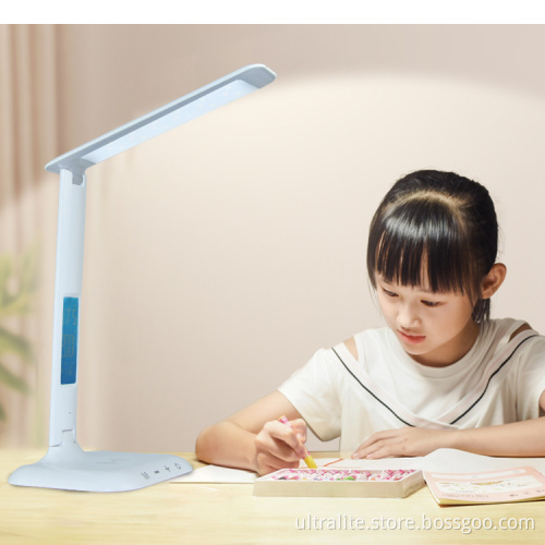 High Quality 5 Brightness Eye Caring Timer Dimmable Bedside Desk Light Wireless Charger Lamp